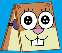 Size: 470x407 | Tagged: safe, artist:shiyamasaleem, sandy cheeks (spongebob), mammal, rodent, squirrel, ambiguous form, nickelodeon, spongebob squarepants (series), bikini, clothes, ears, female, folded, low res, solo, solo female, square, swimsuit