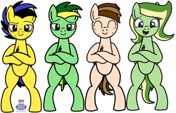 Size: 1920x1239 | Tagged: safe, artist:mrstheartist, oc, oc only, oc:boomerang beauty, oc:didgeree, oc:ponyseb 2.0, oc:seb the pony, equine, fictional species, mammal, pegasus, pony, feral, animal crossing, friendship is magic, hasbro, my little pony, nintendo, ankha zone, base used, bipedal, crossed hooves, dancing, hooves, meme, simple background, transparent background