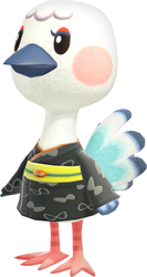 Size: 1349x2536 | Tagged: safe, official art, blanche (animal crossing), bird, ostrich, semi-anthro, animal crossing, animal crossing: new horizons, nintendo, female, simple background, white background