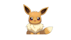 Size: 1920x1080 | Tagged: safe, alternate version, artist:drunk_oak, part of a set, eevee, eeveelution, fictional species, mammal, feral, nintendo, pokémon, 2021, ambiguous gender, bedroom eyes, black nose, blushing, digital art, ears, fluff, fur, looking at you, neck fluff, open mouth, simple background, sitting, solo, solo ambiguous, tail, tongue, transparent background