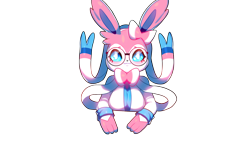 Size: 1920x1080 | Tagged: safe, artist:drunk_oak, eeveelution, fictional species, mammal, sylveon, anthro, nintendo, pokémon, 2021, breasts, clothes, digital art, ears, eyelashes, female, glasses, looking at you, round glasses, simple background, solo, solo female, transparent background