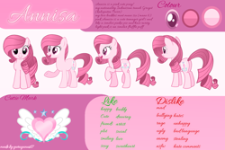 Size: 3472x2314 | Tagged: safe, artist:muhammad yunus, oc, oc only, oc:annisa trihapsari, earth pony, equine, fictional species, mammal, pony, feral, friendship is magic, hasbro, my little pony, 2022, butt, cute, cutie mark, female, hair, heart, high res, looking at you, mane, mare, open mouth, open smile, pink background, pink body, pink hair, pink mane, pink tail, ponysona, reference sheet, simple background, smiling, smiling at you, stars, tail, wings