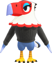 Size: 1065x1289 | Tagged: safe, official art, amelia (animal crossing), bird, bird of prey, eagle, animal crossing, animal crossing: new horizons, nintendo, female, simple background, transparent background
