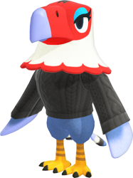 Size: 1962x2620 | Tagged: safe, official art, amelia (animal crossing), bird, bird of prey, eagle, animal crossing, animal crossing: new horizons, nintendo, female, simple background, white background