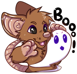 Size: 557x540 | Tagged: safe, artist:bomi, fictional species, ghost, mammal, mouse, rodent, undead, anthro, arcadec0re, base, brown body, brown fur, commission, digital art, discord emotes, ears, fur, halloween, holiday, p2u base, simple background, tail, telegram stickers, transparent background, ych