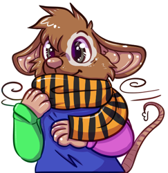 Size: 466x480 | Tagged: safe, artist:bomi, mammal, mouse, rodent, anthro, arcadec0re, base, brown body, brown fur, clothes, commission, digital art, discord emotes, ears, fur, halloween, holiday, hoodie, p2u base, scarf, simple background, solo, tail, telegram stickers, topwear, transparent background, ych