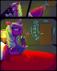 Size: 1080x1350 | Tagged: safe, artist:jully-park, opaline (mlp), equine, mammal, pony, comic:can i sleep with you, hasbro, my little pony, my little pony g5, spoiler:my little pony g5, comic, female, filly, foal, young