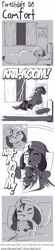 Size: 732x3325 | Tagged: safe, artist:forestdalecomic, canine, dalmatian, dog, mammal, anthro, age difference, bed, brother, brother and sister, comic strip, duo, female, hug, jumping, lightning, male, rain, scared, siblings, sister, sleeping, teenager, window