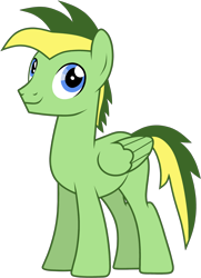 Size: 2170x3005 | Tagged: safe, artist:didgereethebrony, artist:emperor-anri, oc, oc only, oc:didgeree, equine, fictional species, mammal, pegasus, pony, feral, hasbro, my little pony, trace, base used, male, simple background, smiling, solo, solo male, transparent background