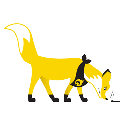 Size: 1800x1800 | Tagged: safe, official art, ember the fox, canine, fox, mammal, feral, ambiguous gender, angry, black neckerchief, fur, neckerchief, simple background, solo, solo ambiguous, transparent background, vector, white body, white fur