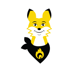 Size: 2697x2422 | Tagged: safe, ember the fox, canine, fox, mammal, ambiguous form, ambiguous gender, black nose, front view, fur, headshot, simple background, smiling, solo, solo ambiguous, transparent background, vector, white body, white fur, yellow body, yellow fur