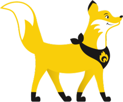 Size: 336x278 | Tagged: safe, official art, ember the fox, canine, fox, mammal, feral, ambiguous gender, fur, solo, solo ambiguous, vector, yellow body, yellow fur