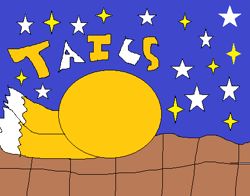 Size: 459x359 | Tagged: safe, artist:tailsrule72, miles "tails" prower (sonic), canine, fox, mammal, sega, sonic the hedgehog (series), ball, low res, male, multiple tails, rolling, solo, solo male, spin dash, tail