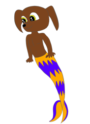 Size: 764x1046 | Tagged: safe, artist:victheanimaldrawer, zuma (paw patrol), canine, dog, fictional species, fish, mammal, mer-pup (paw patrol), anthro, nickelodeon, paw patrol, fur, male, paws, simple background, solo, solo male, transparent background, yellow eyes