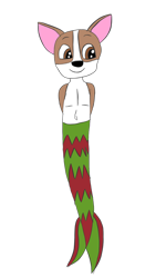 Size: 670x1192 | Tagged: safe, artist:victheanimaldrawer, tracker (paw patrol), canine, dog, fictional species, fish, mammal, mer-pup (paw patrol), anthro, nickelodeon, paw patrol, brown eyes, fur, male, paws, simple background, solo, solo male, transparent background