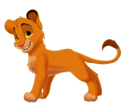 Size: 900x800 | Tagged: safe, artist:brontonia, simba (the lion king), big cat, feline, lion, mammal, feral, disney, the lion king, 2d, cub, looking at you, male, simple background, solo, solo male, transparent background, young