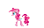 Size: 196x124 | Tagged: safe, artist:deathpwny, pinkie pie (mlp), earth pony, equine, fictional species, mammal, pony, feral, friendship is magic, hasbro, my little pony, animated, cake, cannon, eating, eyes, eyes closed, female, food, gun, inflation, male, nom, party cannon, shooting, simple background, smiling, solo, solo female, spam in the comments, tongue, tongue out, transparent background, wat, weapon, wtf, yellow body