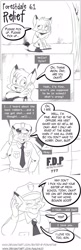 Size: 1052x3232 | Tagged: safe, artist:forestdalecomic, canine, fox, mammal, anthro, clothes, comic strip, cute, cute little fangs, duo, eyes closed, fangs, father, father and child, father and son, male, open mouth, open smile, police uniform, sitting, smiling, son, teeth