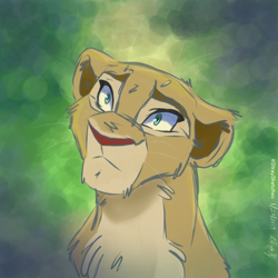 Size: 800x800 | Tagged: safe, artist:stray-sketches, nala (the lion king), big cat, feline, lion, mammal, feral, disney, the lion king, 2d, bust, digital art, female, lioness, solo, solo female