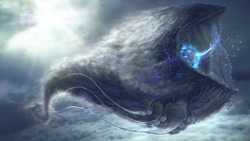 Size: 1920x1080 | Tagged: safe, artist:natehallinanart, james cameron's avatar, 16:9, ambiguous gender, cloud, cloudy, creature, gas giant (avatar), solo, wallpaper