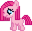 Size: 64x62 | Tagged: safe, pinkamena diane pie (mlp), pinkie pie (mlp), earth pony, equine, fictional species, mammal, pony, feral, friendship is magic, hasbro, my little pony, animated, desktop ponies, female, filly, foal, gif, low res, pixel animation, pixel art, sad, simple background, solo, solo female, standing, transparent background, young, younger