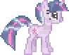 Size: 98x78 | Tagged: artist needed, source needed, safe, twilight sparkle (mlp), crystal pony, equine, fictional species, mammal, pony, unicorn, feral, friendship is magic, hasbro, my little pony, crystal, female, low res, mare, pixel art, simple background, solo, solo female, sparkles, species swap, transparent background