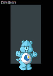 Size: 600x848 | Tagged: safe, artist:nightwing1975, bedtime bear (care bears), bear, fictional species, mammal, semi-anthro, care bears, 2d, care bear, male, on model, solo, solo male