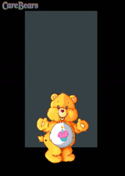 Size: 1024x1447 | Tagged: safe, artist:nightwing1975, bear, fictional species, mammal, semi-anthro, care bears, 2d, birthday bear (care bears), care bear, male, on model, solo, solo male