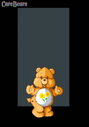 Size: 600x848 | Tagged: safe, artist:nightwing1975, friend bear (care bears), bear, fictional species, mammal, semi-anthro, care bears, 2d, ambiguous gender, care bear, on model, solo, solo ambiguous