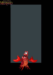 Size: 600x848 | Tagged: safe, artist:nightwing1975, arthropod, crab, crustacean, hermit crab, feral, disney, the little mermaid (disney), 2d, male, on model, open mouth, sebastian (the little mermaid), solo, solo male