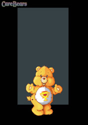 Size: 600x848 | Tagged: safe, artist:nightwing1975, bear, fictional species, mammal, semi-anthro, care bears, 2d, care bear, champ bear (care bears), male, on model, solo, solo male