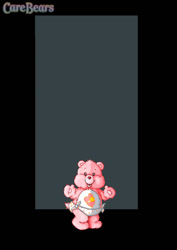 Size: 600x848 | Tagged: safe, artist:nightwing1975, bear, fictional species, mammal, semi-anthro, care bears, 2d, baby, care bear, diaper, female, hugs (care bears), on model, solo, solo female, young