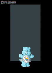 Size: 600x848 | Tagged: safe, artist:nightwing1975, bear, fictional species, mammal, semi-anthro, care bears, 2d, baby, care bear, diaper, male, on model, solo, solo male, tugs (care bears), young