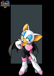 Size: 600x848 | Tagged: safe, artist:nightwing1975, rouge the bat (sonic), bat, mammal, anthro, sega, sonic the hedgehog (series), 2d, female, on model, solo, solo female