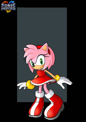Size: 600x848 | Tagged: safe, artist:nightwing1975, amy rose (sonic), hedgehog, mammal, anthro, sega, sonic the hedgehog (series), 2d, female, looking at you, on model, smiling, smiling at you, solo, solo female