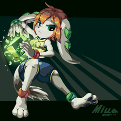Size: 2990x2990 | Tagged: safe, artist:goshaag, milla basset (freedom planet), canine, dog, mammal, anthro, freedom planet, barefoot, paw pads, paws, solo