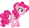 Size: 94x92 | Tagged: artist needed, source needed, safe, pinkie pie (mlp), earth pony, equine, fictional species, mammal, pony, friendship is magic, hasbro, my little pony, animated, desktop ponies, female, gif, mare, pixel animation, pixel art, simple background, solo, solo female, transparent background, walking