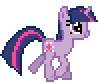 Size: 98x84 | Tagged: artist needed, source needed, safe, twilight sparkle (mlp), equine, fictional species, mammal, pony, unicorn, feral, friendship is magic, hasbro, my little pony, animated, desktop ponies, female, gif, low res, mare, pixel animation, pixel art, simple background, solo, solo female, transparent background, walking