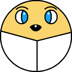 Size: 306x306 | Tagged: safe, artist:mega-poneo, oc, oc:aid (attackpac), canine, dog, mammal, ambiguous form, 1:1, ball, low res, male, morph ball, solo, solo male