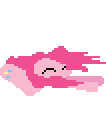 Size: 106x126 | Tagged: artist needed, source needed, safe, pinkie pie (mlp), earth pony, equine, fictional species, mammal, pony, friendship is magic, hasbro, my little pony, animated, eyes closed, female, flying, gif, mare, pixel animation, pixel art, simple background, solo, solo female, transparent background
