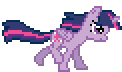 Size: 122x72 | Tagged: artist needed, source needed, safe, twilight sparkle (mlp), alicorn, equine, fictional species, mammal, pony, friendship is magic, hasbro, my little pony, animated, female, galloping, gif, mare, pixel animation, pixel art, running, simple background, solo, solo female, transparent background