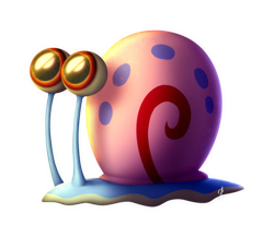 Size: 718x624 | Tagged: safe, artist:spoofi69, gary the snail (spongebob), mollusk, sea snail, snail, feral, nickelodeon, spongebob squarepants (series), male, simple background, solo, solo male, transparent background
