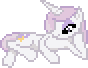 Size: 88x68 | Tagged: safe, fleur-de-lis (mlp), equine, fictional species, mammal, pony, unicorn, feral, friendship is magic, hasbro, my little pony, animated, female, gif, mare, pixel animation, pixel art, simple background, sitting, solo, solo female, transparent background