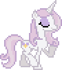 Size: 90x102 | Tagged: safe, fleur-de-lis (mlp), equine, fictional species, mammal, pony, unicorn, feral, friendship is magic, hasbro, my little pony, animated, female, gif, hair, mare, pixel animation, pixel art, simple background, solo, solo female, transparent background