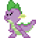 Size: 52x54 | Tagged: safe, spike (mlp), dragon, fictional species, western dragon, semi-anthro, friendship is magic, hasbro, my little pony, animated, desktop ponies, facial hair, gif, low res, magic, male, moustache, pixel animation, pixel art, simple background, solo, solo male, transparent background