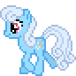 Size: 86x86 | Tagged: safe, earth pony, equine, fictional species, mammal, pony, feral, hasbro, my little pony, animated, female, gif, mare, pixel animation, pixel art, shoeshine (mlp), simple background, solo, solo female, transparent background, walking