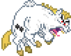 Size: 102x80 | Tagged: safe, bulk biceps (mlp), equine, fictional species, mammal, pegasus, pony, feral, friendship is magic, hasbro, my little pony, animated, flying, gif, low res, male, muscles, muscular male, pixel animation, pixel art, simple background, solo, solo male, stallion, transparent background