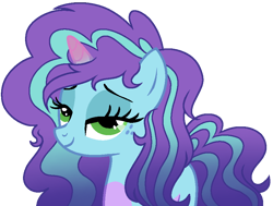 Size: 890x672 | Tagged: safe, artist:muhammad yunus, artist:xnikkibases, misty (mlp g5), equine, fictional species, mammal, pony, unicorn, feral, friendship is magic, hasbro, my little pony, my little pony g5, spoiler:my little pony g5, base used, bedroom eyes, female, ibis paint, mare, sassy, simple background, smiling, solo, solo female, transparent background