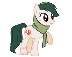 Size: 968x768 | Tagged: safe, artist:twiliysa, equine, mammal, pony, hasbro, my little pony, hijab, iran, nation ponies, ponified, simple background, solo, transparent background