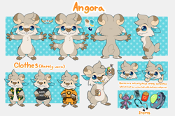 Size: 3000x2005 | Tagged: safe, artist:angoraram, woops (lilo & stitch), oc, oc:angora (angoraram), alien, experiment (lilo & stitch), fictional species, anthro, disney, lilo & stitch, 2 toes, 2021, 4 arms, 4 fingers, aloha shirt, ambiguous gender, antennae, backpack, bisexual pride colors, blue tongue, bottomless, brown nose, can, cell phone, character name, cheek tuft, chest fluff, clothes, colored tongue, container, digital art, dotted background, drink, english text, facial tuft, featureless crotch, feet, fingers, fluff, food, french fries, fur, gray body, gray fur, headphones, headwear, heart, high res, holding, holding can, holding container, holding object, lapel pin, looking at you, multicolored antennae, multiple arms, multiple limbs, nudity, one eye closed, open clothes, open mouth, open shirt, open smile, partial nudity, pattern background, pattern clothing, pattern shirt, pattern topwear, phone, pin accessory, plushie, pride, pride color accessory, pride pin, reference sheet, shirt, signature, simple background, smartphone, smiling, soda, soda can, solo, spacesuit, t-shirt, teeth, text, toes, tongue, topwear, winking, yellow mouth